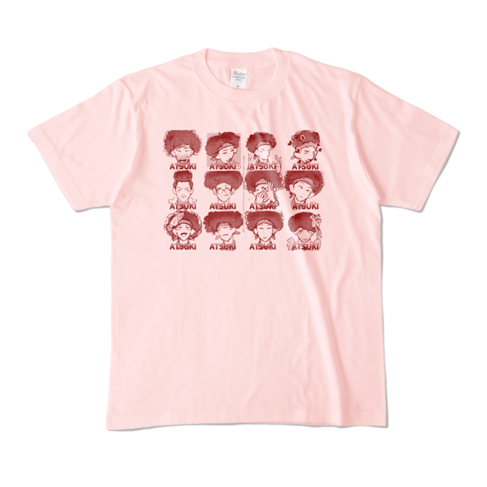 🥦カラーTシャツ - M - ライトピンク (淡色)