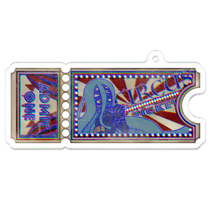 キーホルダー型アクリルチケット(コーティング) - 70 x 70 (mm)