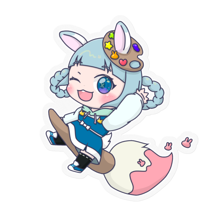 おえかきうさぎ- 100 x 100 (mm)