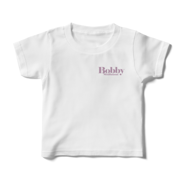 BobbyのキッズTシャツ（ワンポイントロゴ・ライトパープル） - 100cm