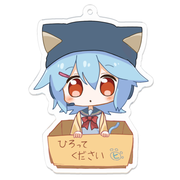 緩音ヒグ　箱入りアクリルキーホルダー - 70 x 70 (mm)