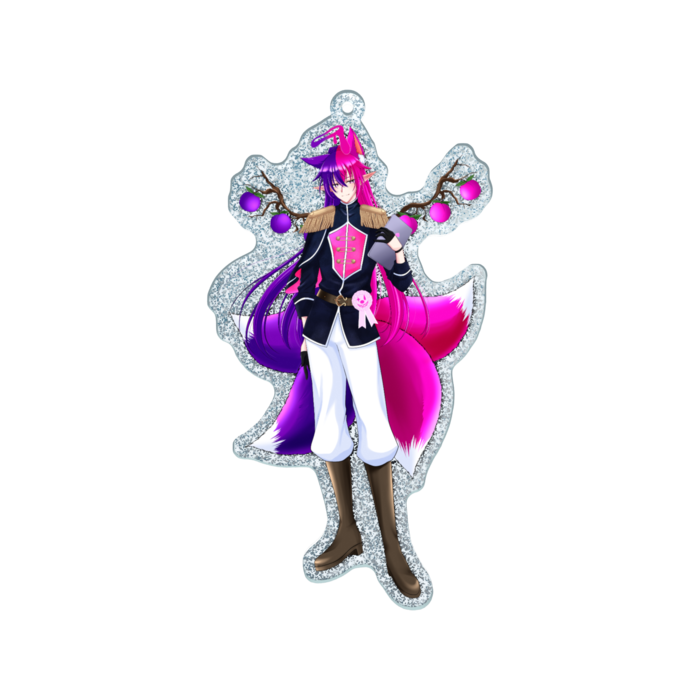 ラメアクリルキーホルダー - 100 × 100mm