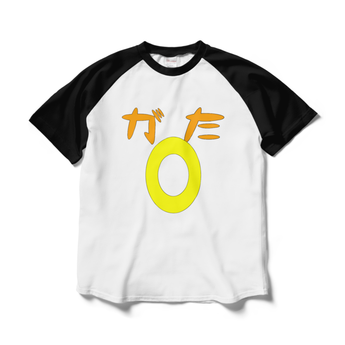 O型ラグランTシャツ - L - ホワイト×ブラック