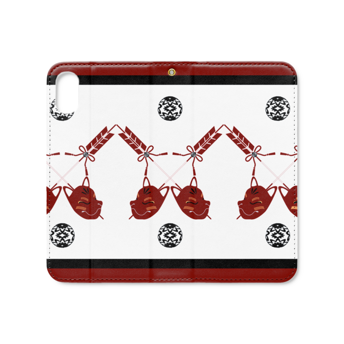 手帳型iPhoneケース(ベルトなし) - iPhone XS / X - ストラップ穴 あり