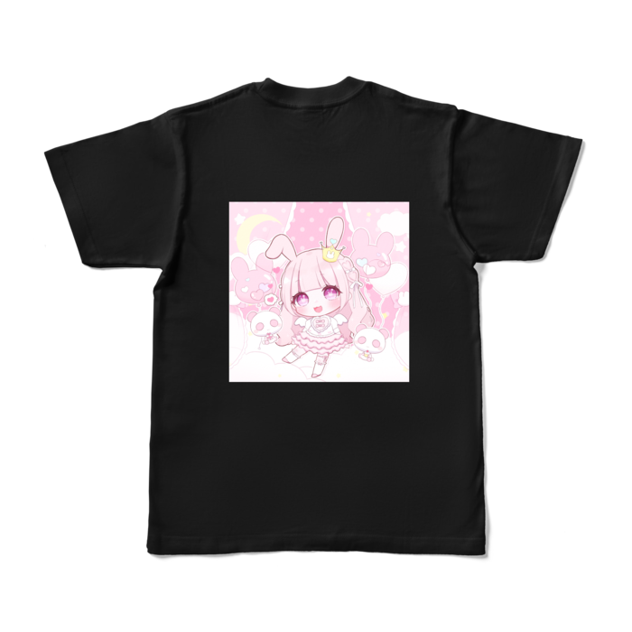 カラーTシャツ - S - ブラック (背面)