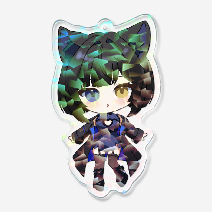 ホログラムアクリルキーホルダー - 70 × 70mm