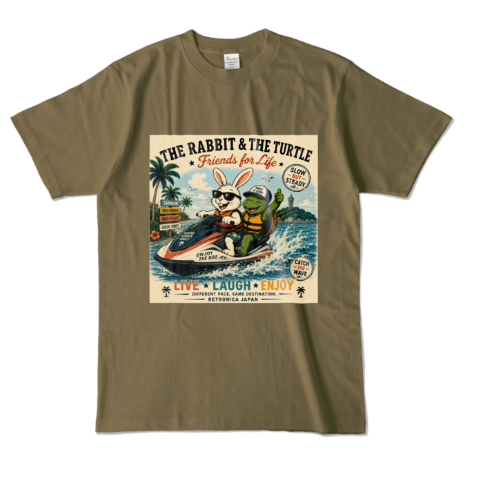 カラーTシャツ - L - オリーブ (濃色)