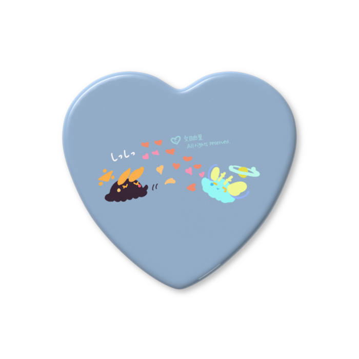 どーだん家族ハート缶バッジ - ヤエウカ