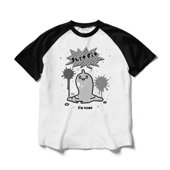 ラグラン（白×黒）　L