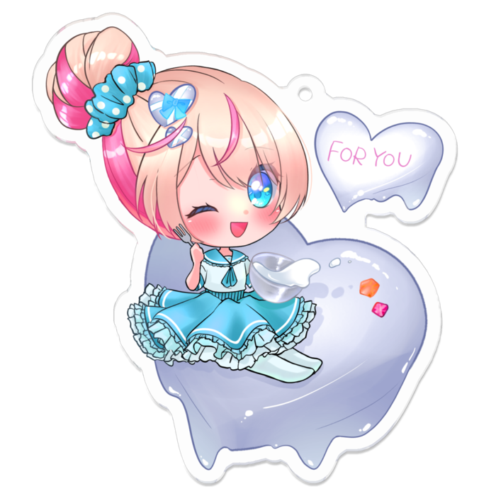 アクリルキーホルダー（コーティング） - 70 x 70 (mm)