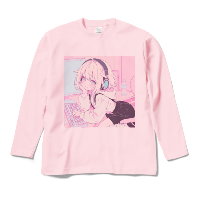 ロングスリーブTシャツ - M - ライトピンク