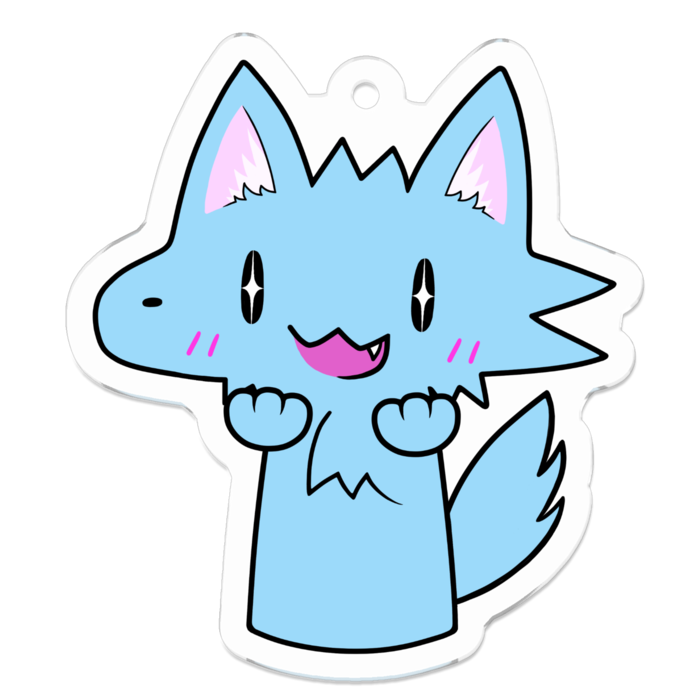 キラキラおおかみくん（コーティング） - 50 x 50 (mm)