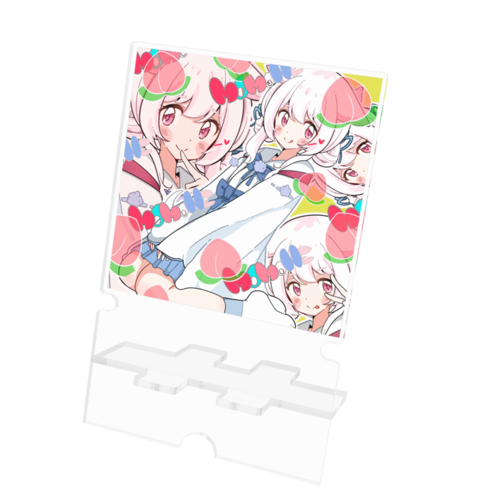 アクリルスマホスタンド② - 100x160mm(ケーブル穴あり)(1)