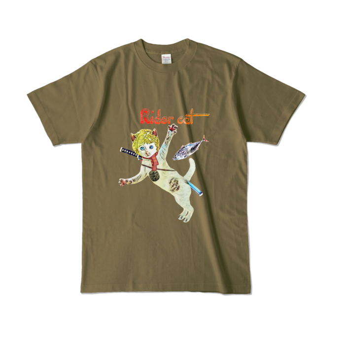 カラーTシャツ - L - オリーブ (濃色)