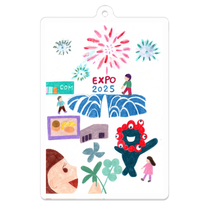 アクリルキーホルダー（コーティング） - 70 x 70 (mm)