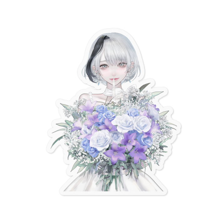 ステッカー - 100 x 100 (mm)ホワイト