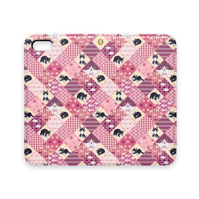 手帳型iPhoneケース(ベルトなし) - iPhone 5 / 5s / SE - ストラップ穴 あり