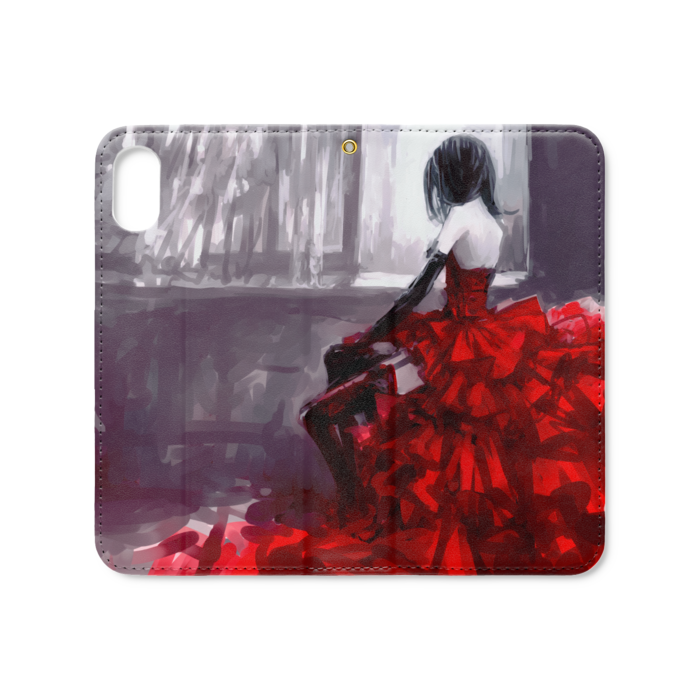 手帳型iPhoneケース(ベルトなし) - iPhone XS / X - ストラップ穴 あり