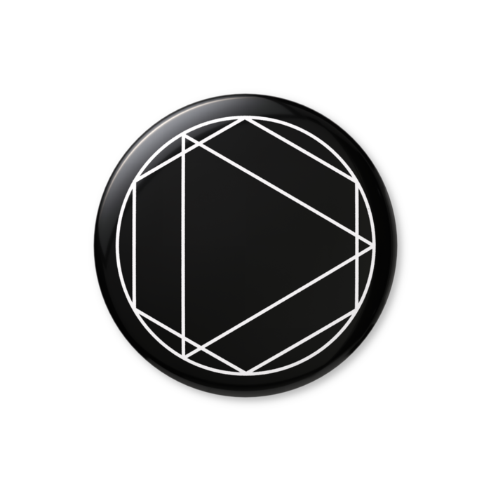 【黒】缶バッジ（バリュー） - 25mm