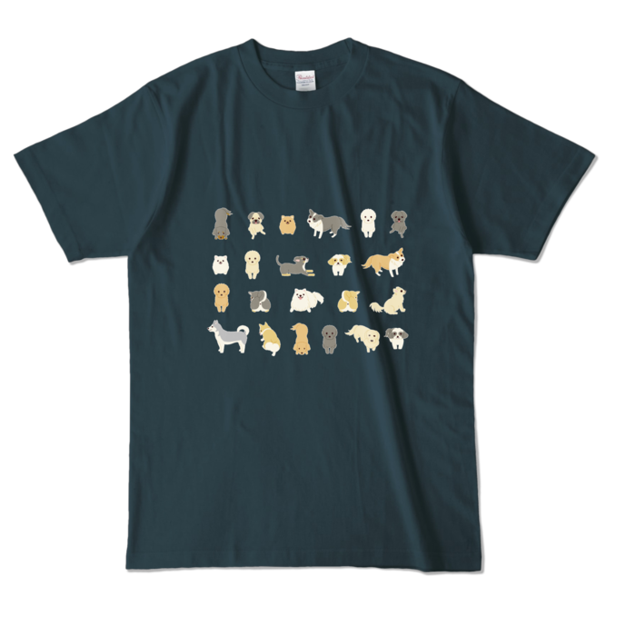カラーTシャツ　デニム　L