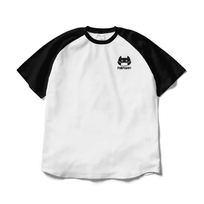 ラグランTシャツ - XL - ホワイト×ブラック(1)