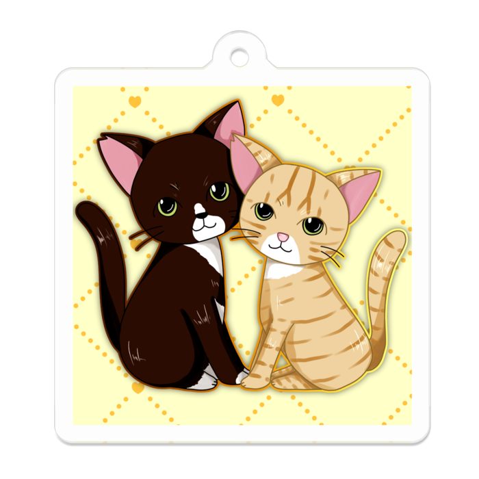 アクリルキーホルダー（コーティング） - 50 x 50 (mm)