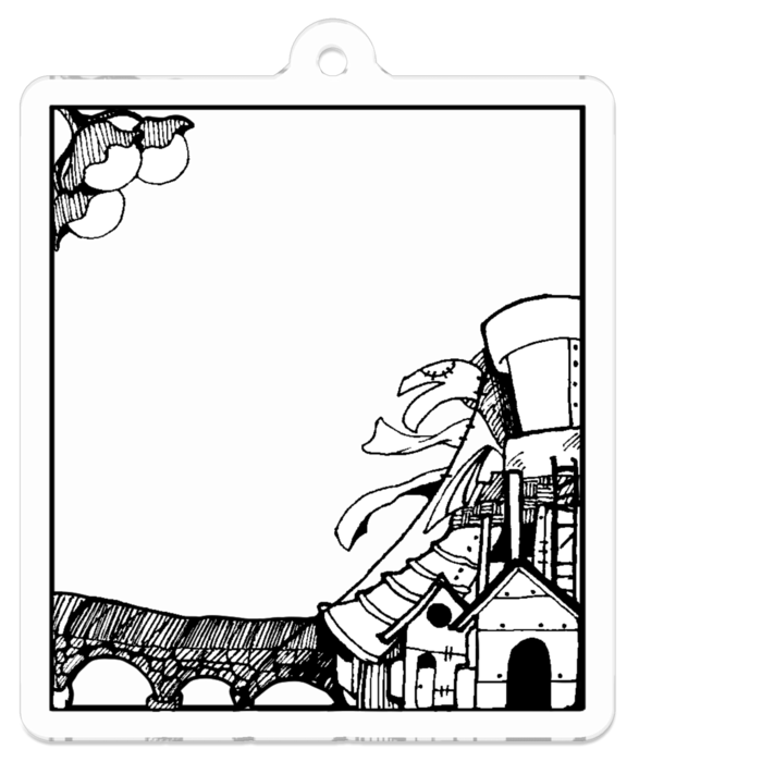 アクリルキーホルダー - 50 x 50 (mm)