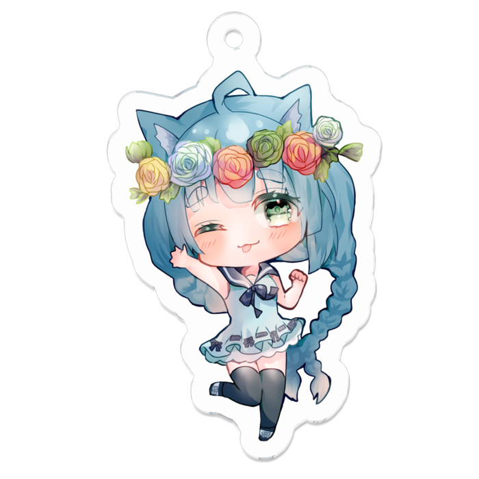 アクリルキーホルダー（コーティング） - 50 x 50 (mm)