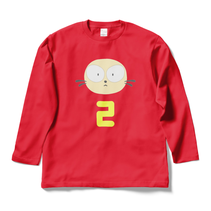 長袖Tシャツになったニィ - L - レッド