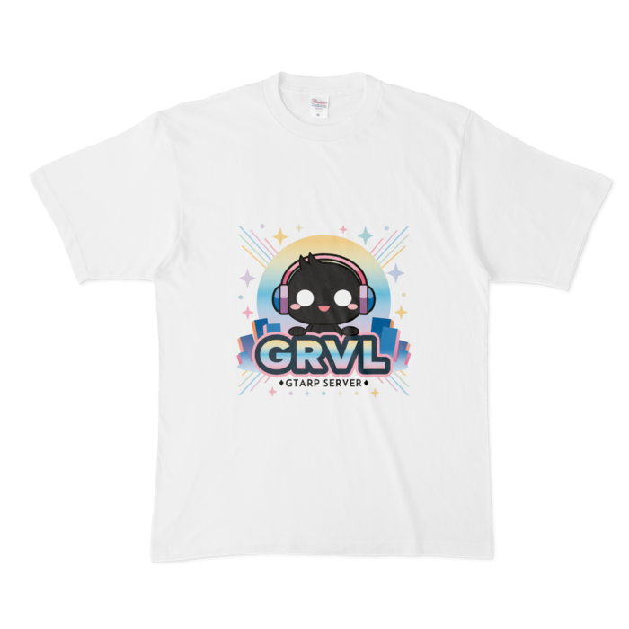 白Tシャツ - XL(黒印刷)