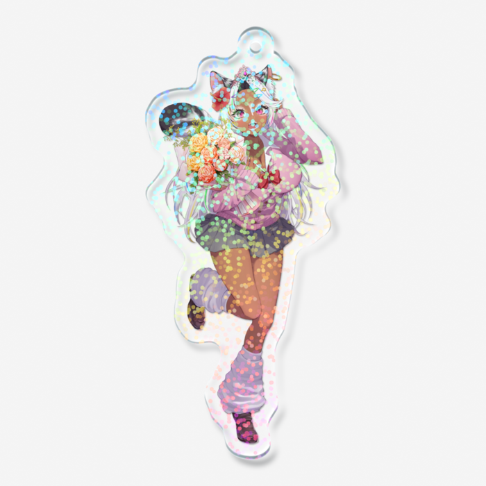 ホログラムアクリルキーホルダー - 70 × 70mm