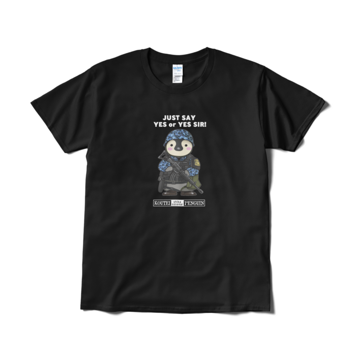 肯定しかさせないペンギンTシャツ - L - ブラック