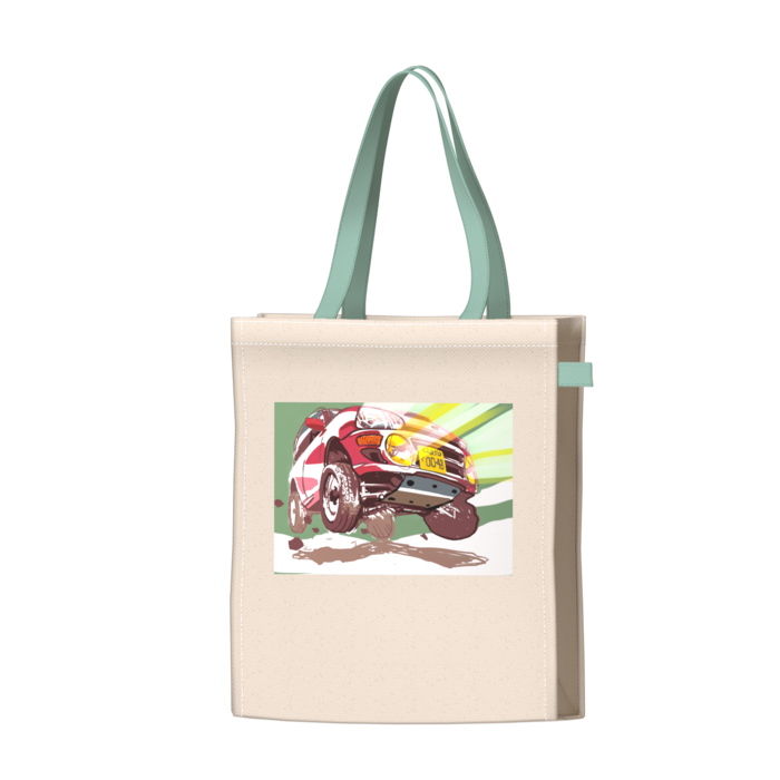 ツートンカラーバッグ - グリーン - W34 × H41 × D14cm