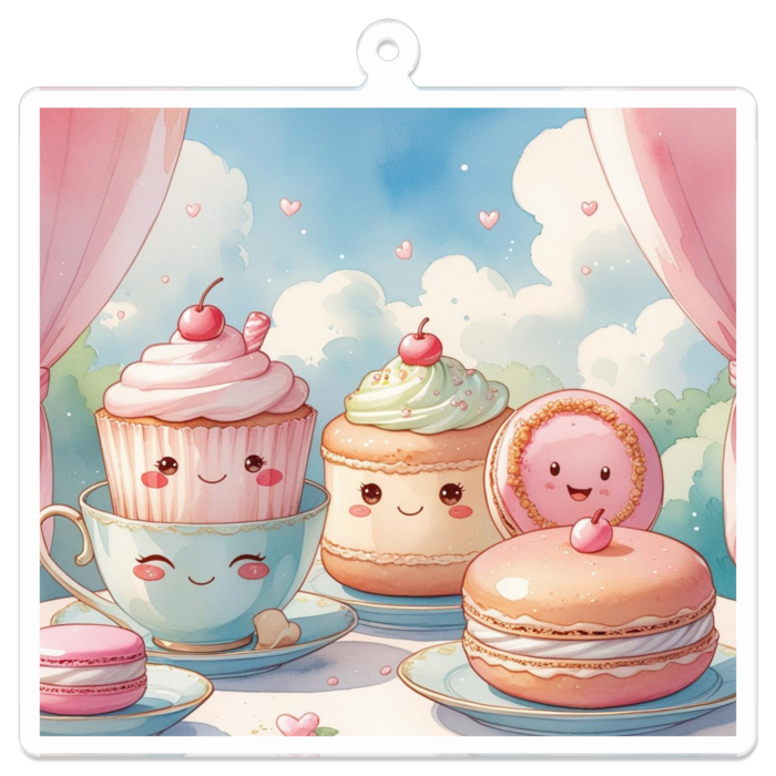 アクリルキーホルダー - 70 x 70 (mm)