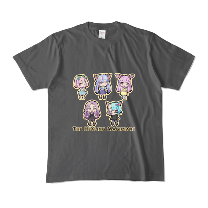 カラーTシャツ - M - チャコール／カラー柄