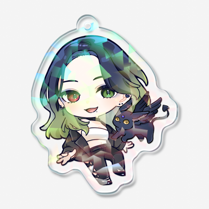 ホログラムアクリルキーホルダー - 50 × 50mm