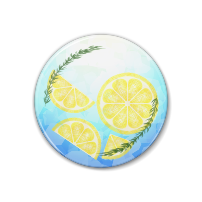 夏っぽい缶バッジ - 38mm
