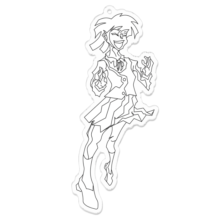 手を叩いて線画アクキー 00ネンカレンダ Booth