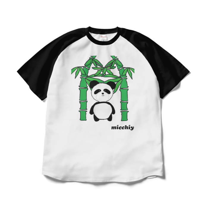 ラグランTシャツ - XL - ホワイト×ブラック