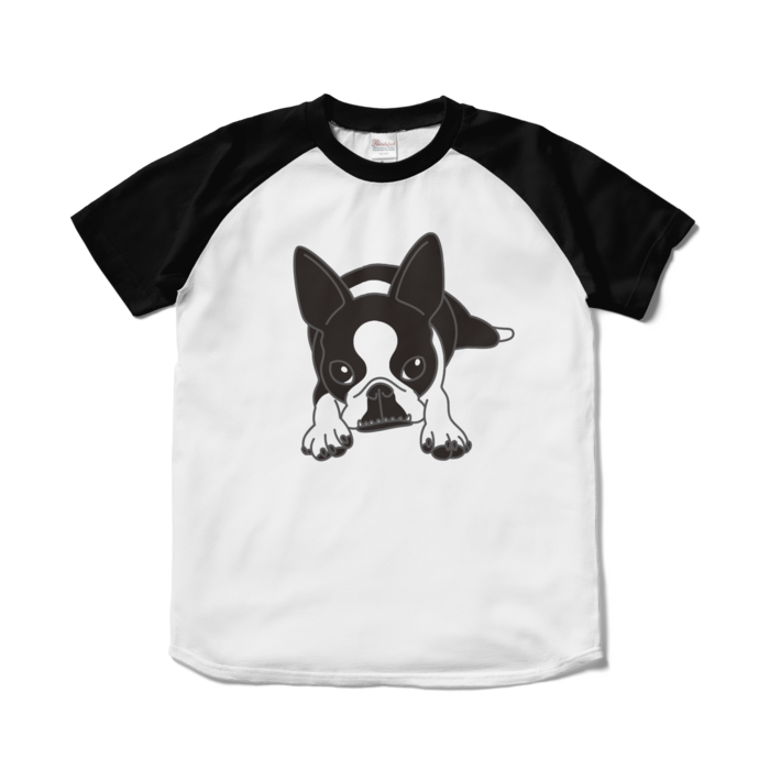 ラグランTシャツ - S - ホワイト×ブラック