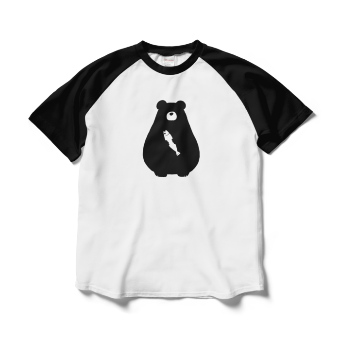 ラグランTシャツ - L - ホワイト×ブラック