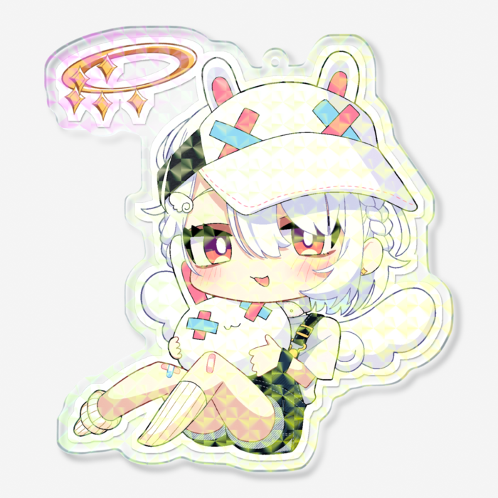 ホログラムアクリルキーホルダー - 100 × 100mm