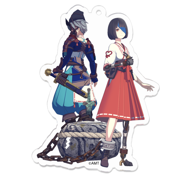 『オノゴロ物語』ハル＆マサタケ（A）アクリルキーホルダー - 70 x 70 (mm)