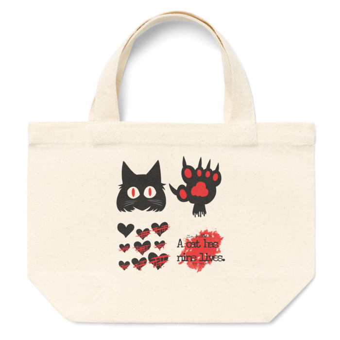 トートバッグ1 S(猫山さんシルエット)- S - プリント面積小