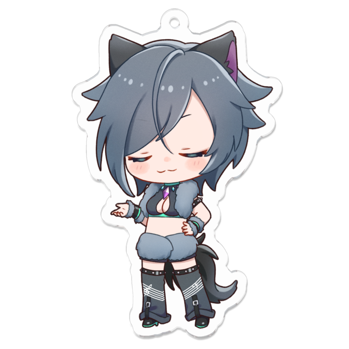 アクリルキーホルダー_ヴァネッサ（ドヤ） - 70 x 70 (mm)