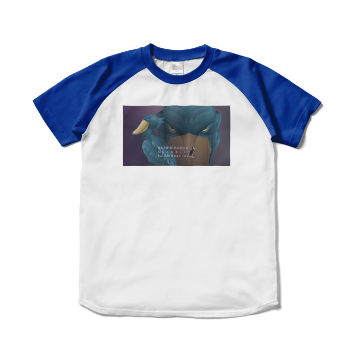 ラグランTシャツ - S - ホワイト×ロイヤルブルー