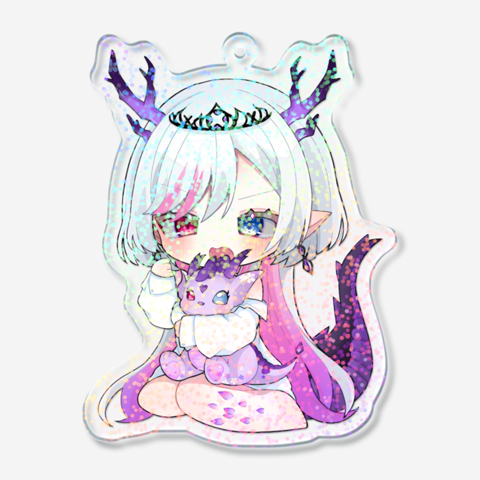 ホログラムアクリルキーホルダー - 70 × 70mm