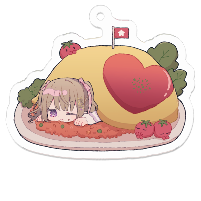 アクリルキーホルダー（コーティング） - 50 x 50 (mm)