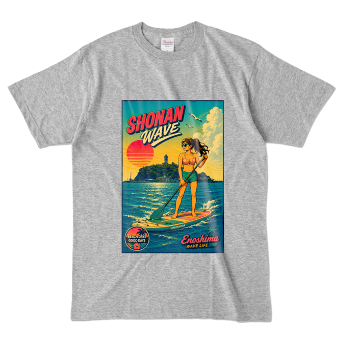 カラーTシャツ - L - 杢グレー (濃色)