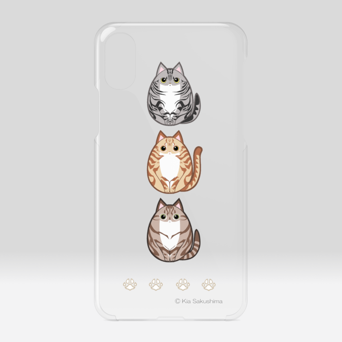 シマころねこクリアiPhoneケース - iPhone X / XS